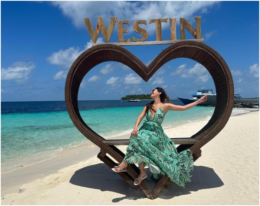 Indian Actress Amyra Dastur Recharges On A Wellness Getaway at the Westin Maldives Miriandhoo Resort