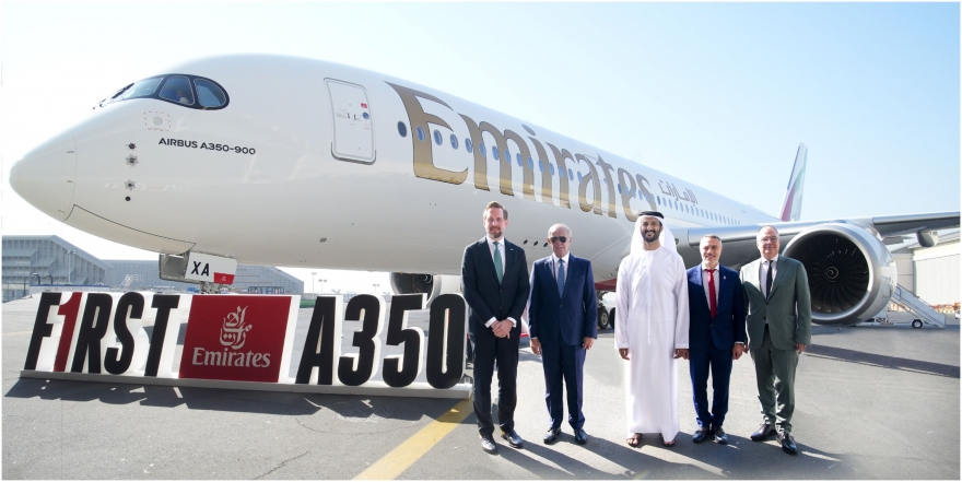 Emirates Officially Unveils its First A350 Aircraft