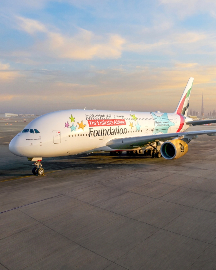 Emirates Unveils A380 Livery Highlighting the Airline Foundation’s Work to Improve the Lives of Children