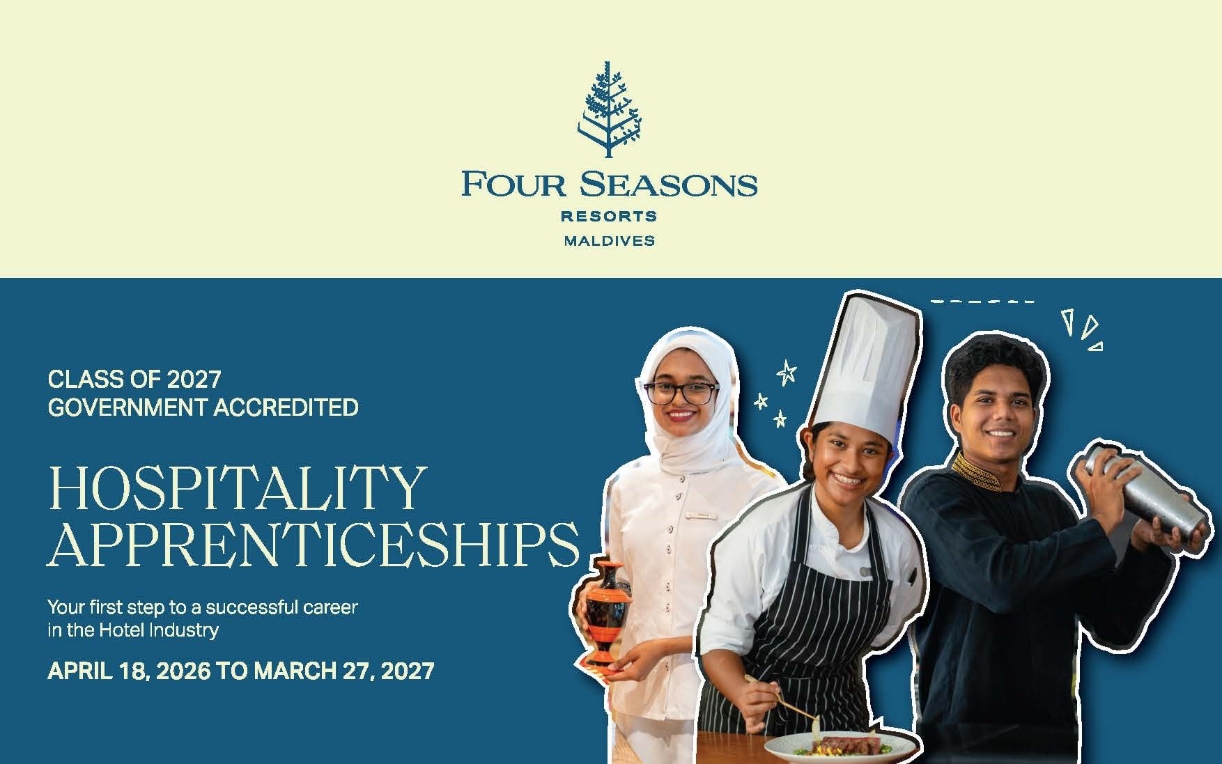 Four Seasons Maldives Opens Recruitment for 2027 Apprenticeship Programme